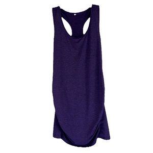 Maternity Tank Top Racerback Shirt Purple Workout Exercise Pregnancy Clothes